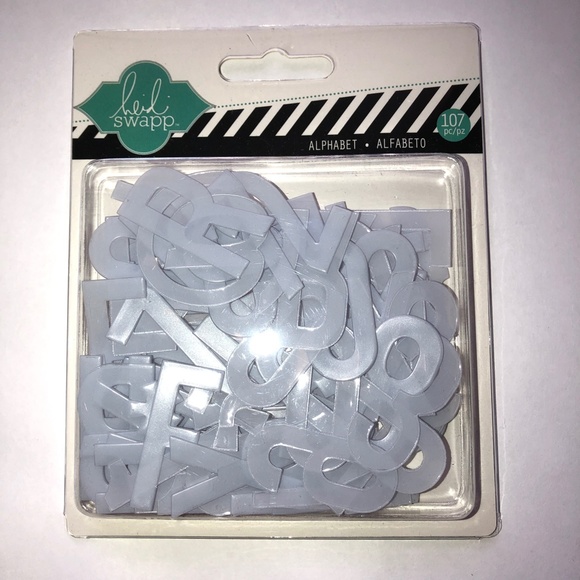 HEIDI SWAPP Alphabet 107 pc Hello Today Acrylic Craft Embellishment Scrapbooking - Picture 2 of 5